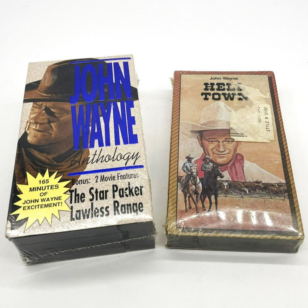 John Wayne Anthology "The Duke" Factory Sealed VHS Double Feature Movie + Bonus